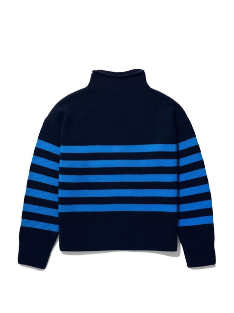 KULE 큘 THE LUCCA TURTLENECK SWEATER - NAVY/ROYAL BLUE