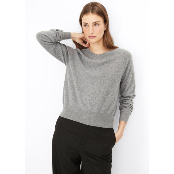 KULE 큘 THE SYDNEY CASHMERE SWEATER - HEATHER GREY