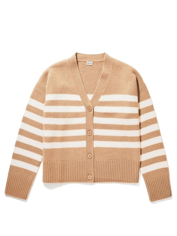 KULE 큘 THE RAFFA CARDIGAN - CAMEL/CREAM