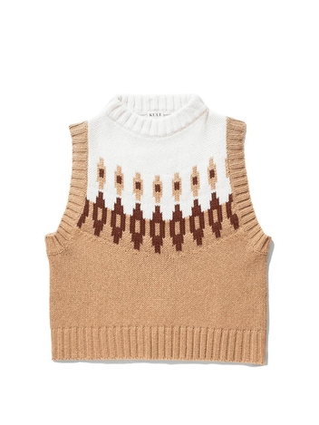 KULE 큘 THE LULU KNIT VEST - CAMEL