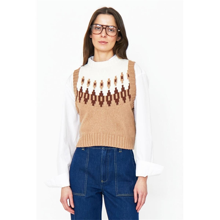 KULE 큘 THE LULU KNIT VEST - CAMEL