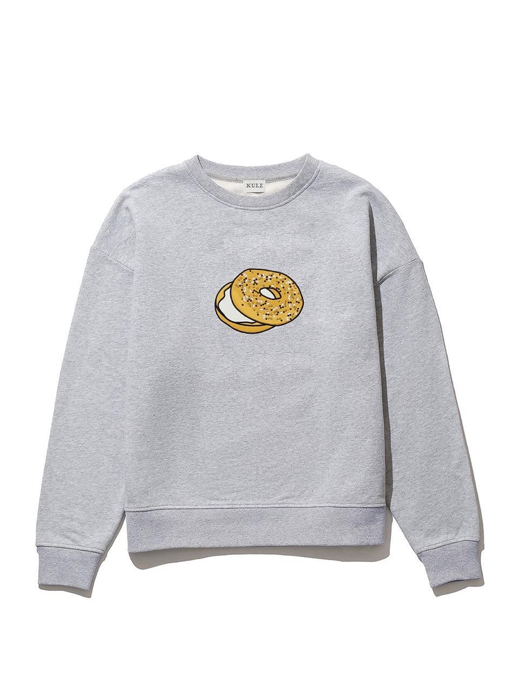 KULE 큘 THE OVERSIZED BAGEL SWEATSHIRT - HEATHER GREY