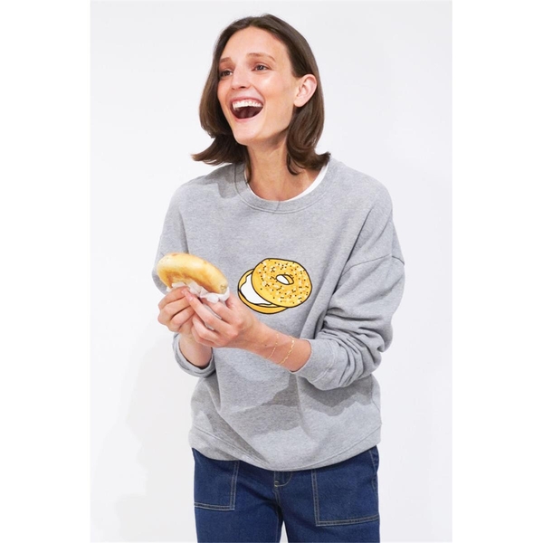 KULE 큘 THE OVERSIZED BAGEL SWEATSHIRT - HEATHER GREY