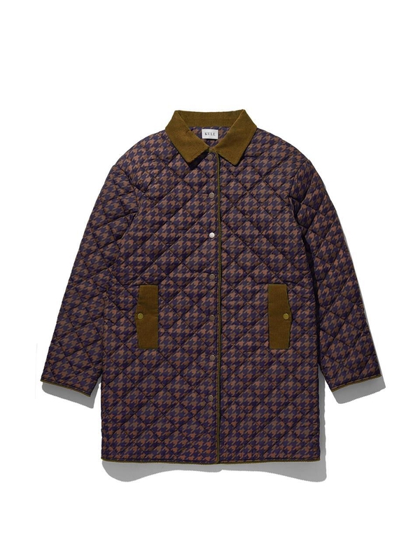 KULE 큘 THE GEORGIE - WALNUT/NAVY HOUNDSTOOTH