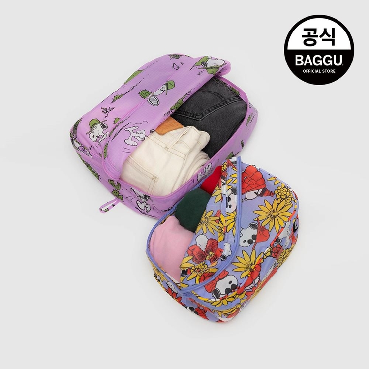 BAGGU 바쿠 패킹 큐브 2SET 스누피 피넛