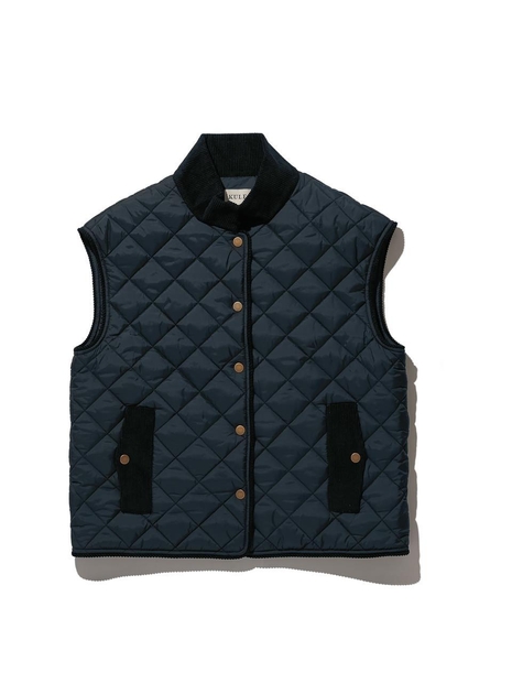 KULE 큘 THE RUPERT QUILTED VEST JACKET - BLACK