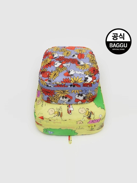 BAGGU 바쿠 라지 패킹 큐브 2SET 스누피 피넛