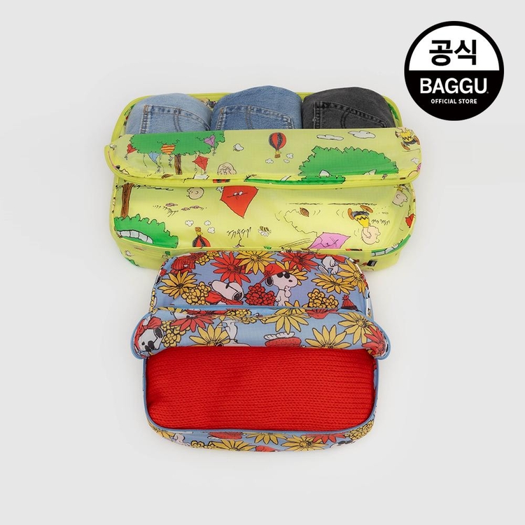 BAGGU 바쿠 라지 패킹 큐브 2SET 스누피 피넛