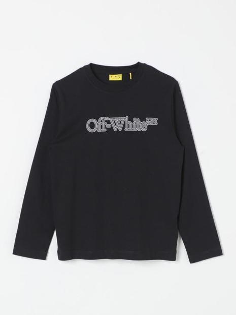 [해외배송] 24FW  키즈  오프화이트 키즈 티셔츠 OBAB001F24JER0031080 Black