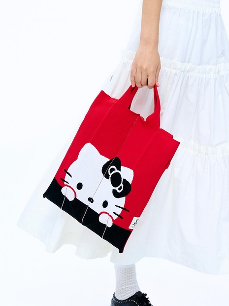 [바로배송]Lucky Pleats Knit XM Hello Kitty Barbados Red