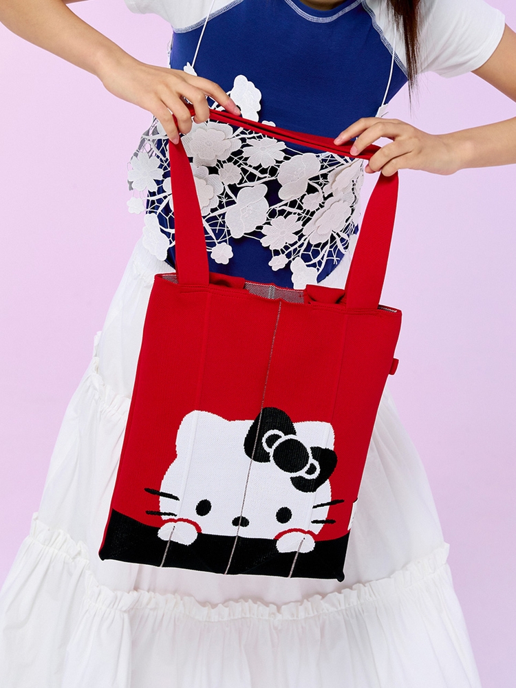 [바로배송]Lucky Pleats Knit XM Hello Kitty Barbados Red