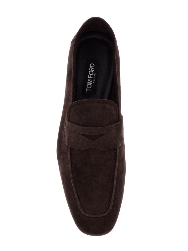 톰 포드 FW24 suede loaf J1339 LCL216N BROWN