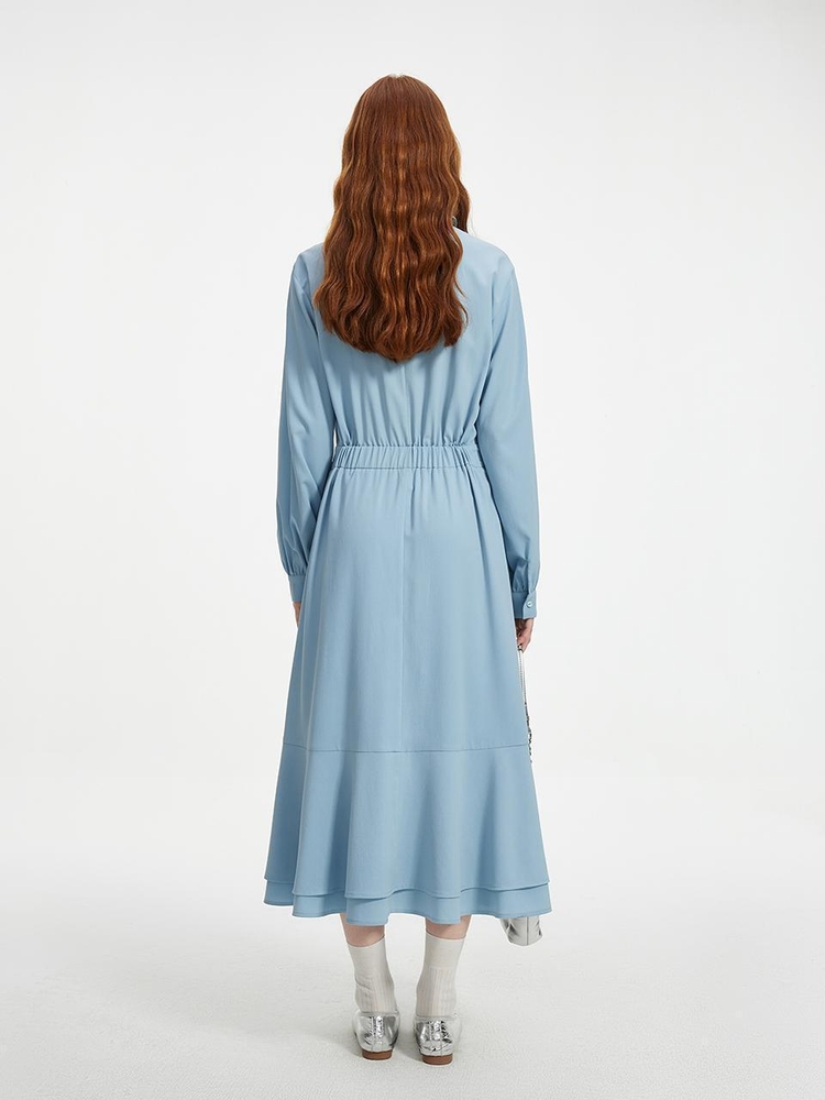 WD_Fishtail blue shirt dress