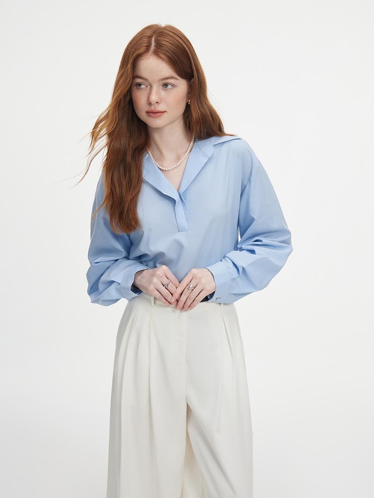 (8/28 예약 배송)WD_Minimal single button blouse_2color