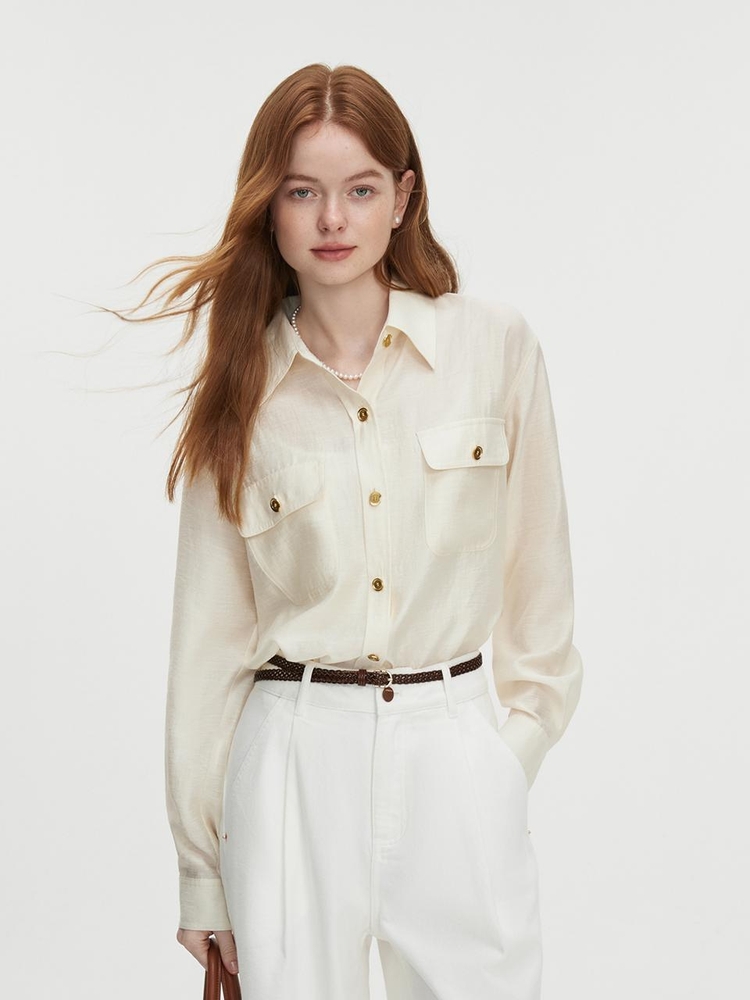 WD_Gold button pocket shirt