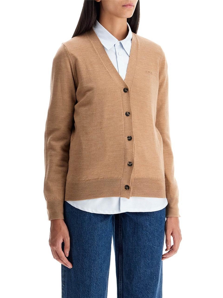 아페쎄 FW24 salome wool cardigan for WVBCX F22258 BEIGE CHINE