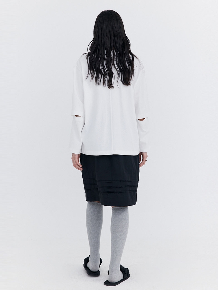 Open Point Boxy T-shirt_Ivory