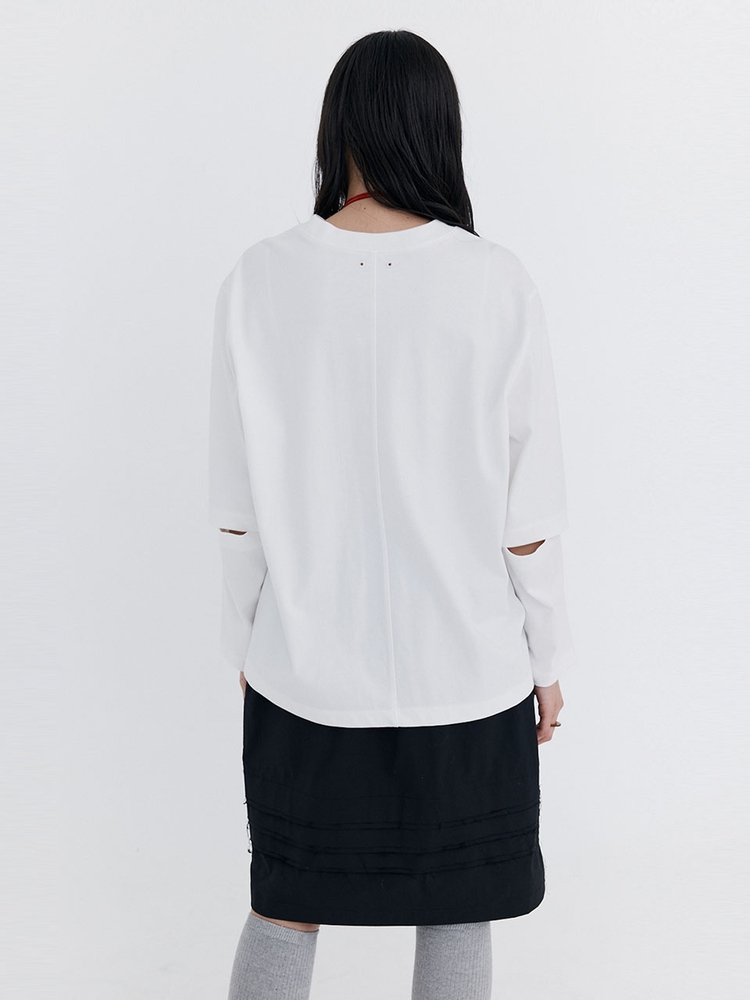 Open Point Boxy T-shirt_Ivory