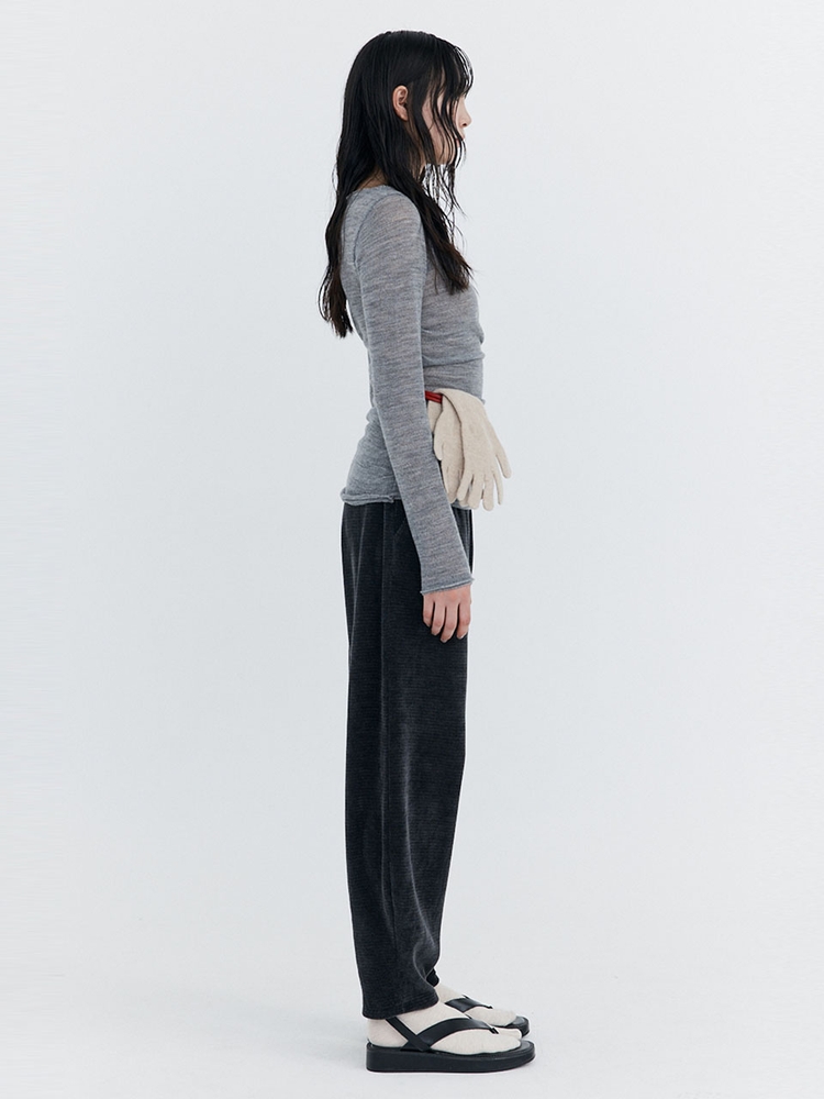 Wool Drape T-shirt_Melange