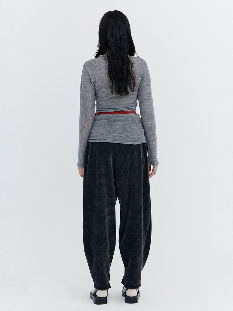 Wool Drape T-shirt_Melange