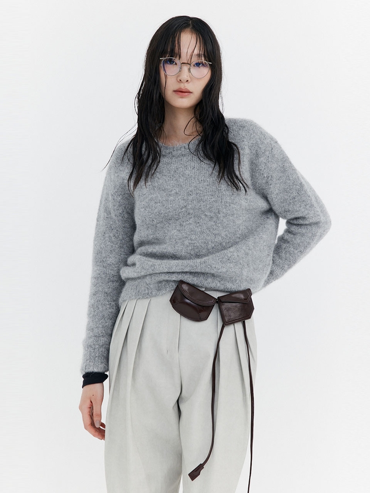 Washed Cotton Wide Pants_Grey