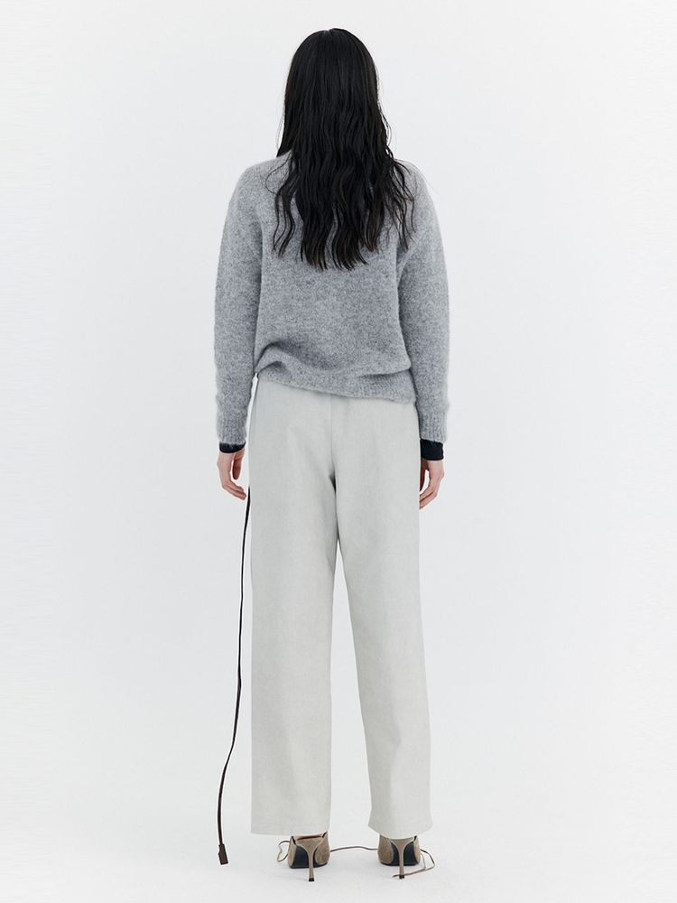 Washed Cotton Wide Pants_Grey