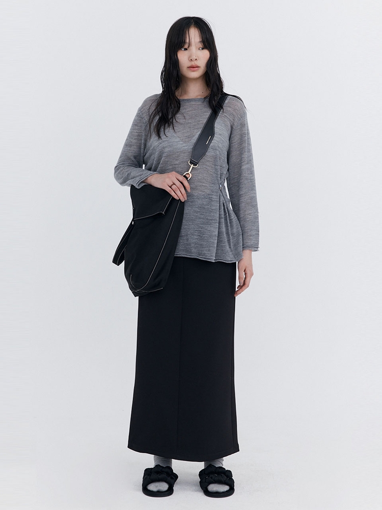 Basic Long Skirt_Black