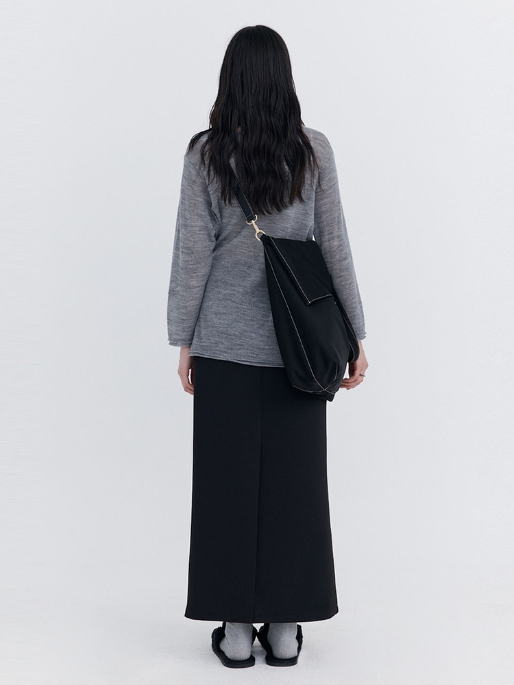 Basic Long Skirt_Black