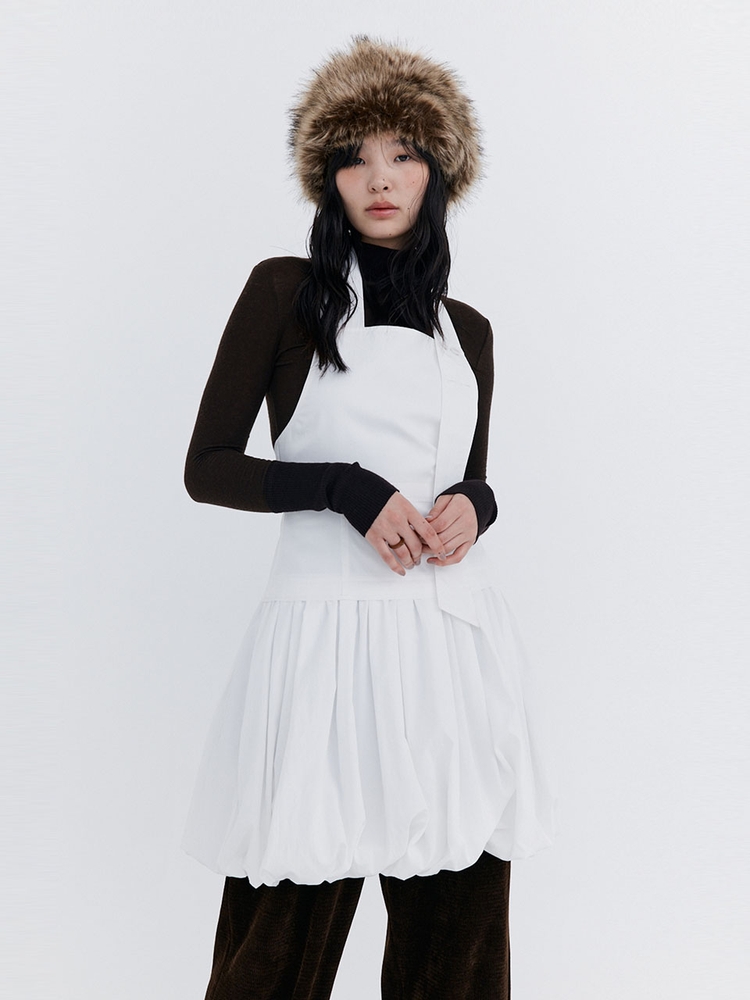 Balloon Layered Dress_White