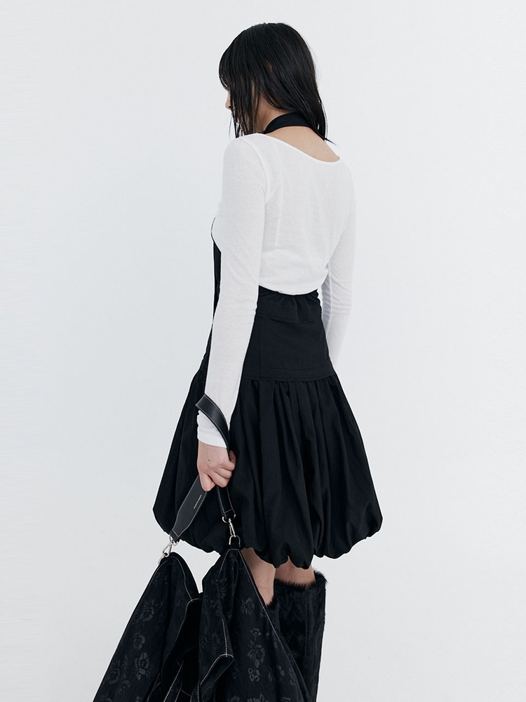 Balloon Layered Dress_Black