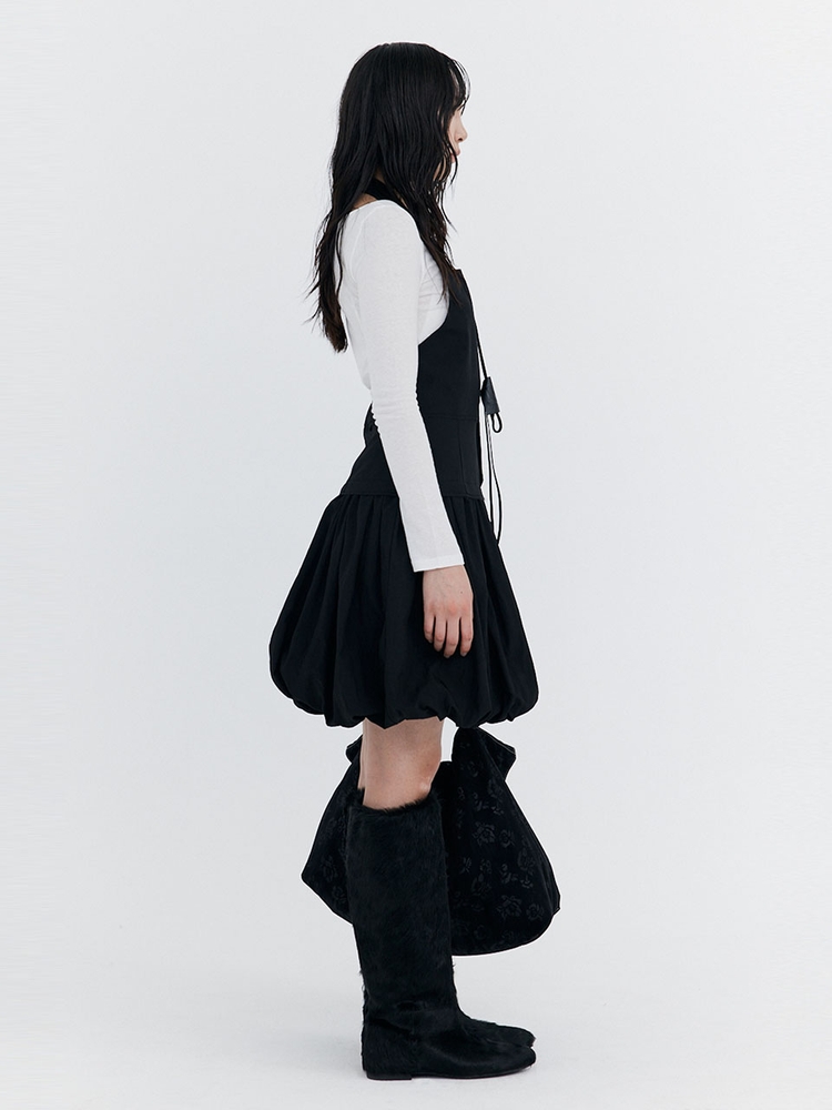 Balloon Layered Dress_Black