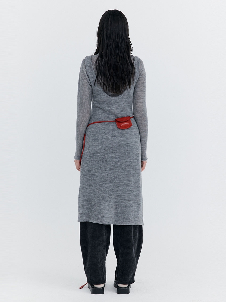 Wool Sleeveless Dress_Melange