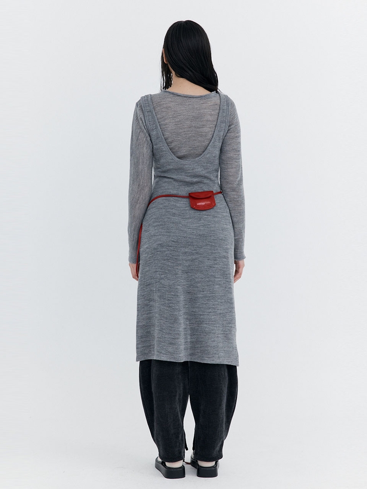 Wool Sleeveless Dress_Melange