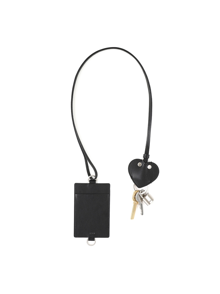 HEART STRAP KEY RING [BLACK]