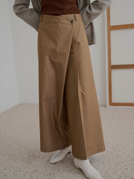 PAPER WRAP PANTS_NUTBROWN