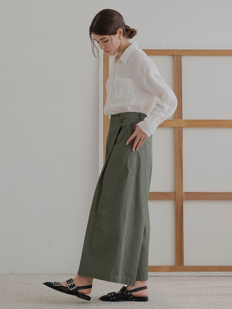 PAPER WRAP PANTS_KHAKI