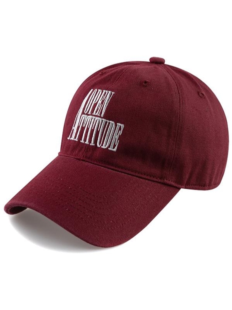 CAPITAL A BALL CAP-BURGUNDY