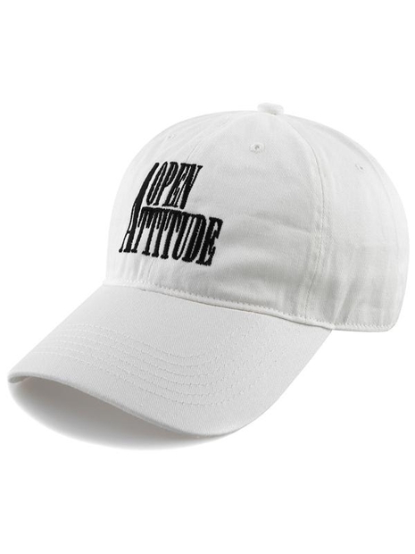 CAPITAL A BALL CAP-WHITE