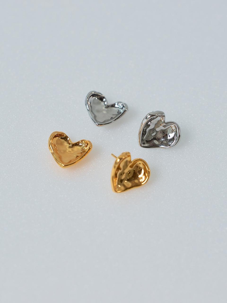 LB_Concave heart earring_GOLD