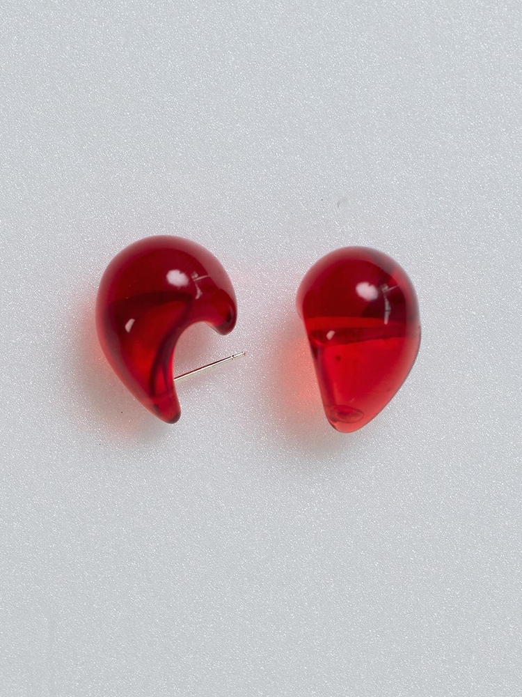 LB_Red glossy earring