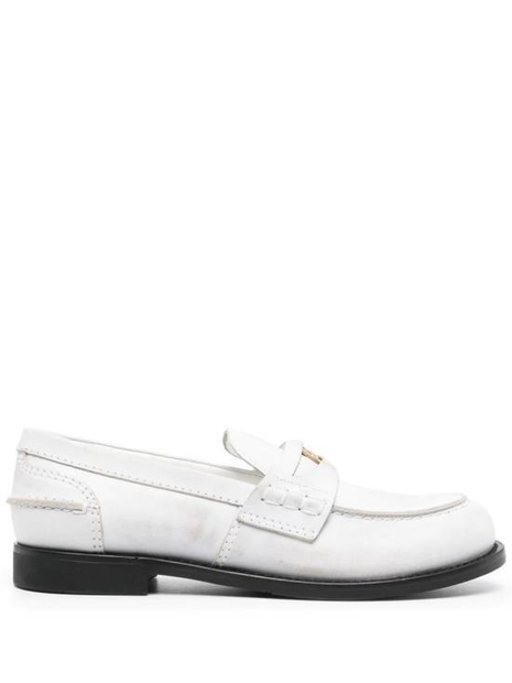 [해외배송] 24FW 미우미우 로퍼 5D773DF0203G48 F0009 BIANCO White