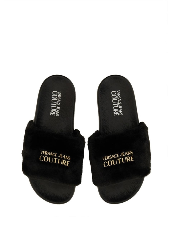 베르사체 진스 꾸뛰르 FW24 VERSACE JEANS COUTURE Flat shoes 77VA3SQ4_ZS359899 BLACK