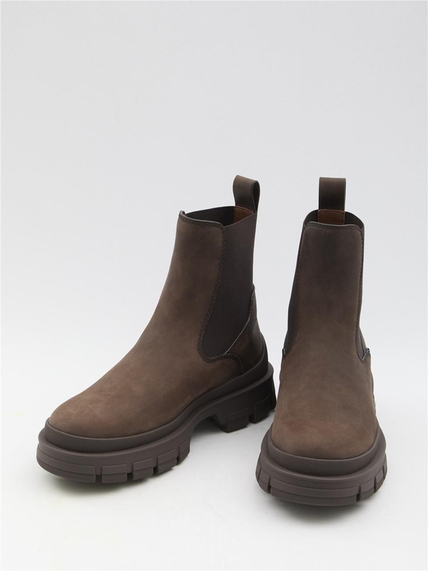 몽클레르 FW24 Hevea Chelsea boots 4F00090_M4516_257 BROWN