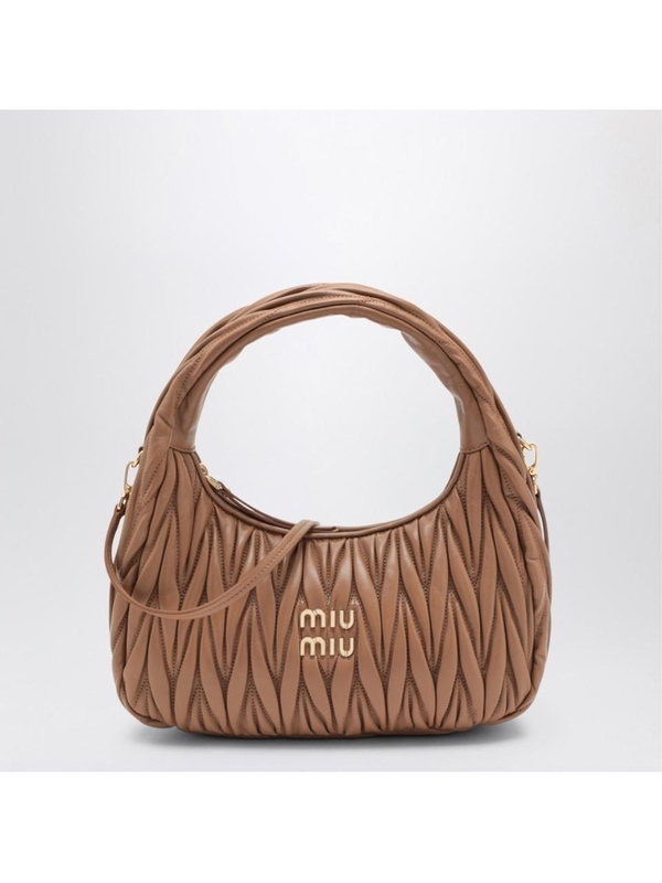 미우미우 FW24 Miu Miu Miu Wander caramel matelasse bag 5BC153OOON88 Beige