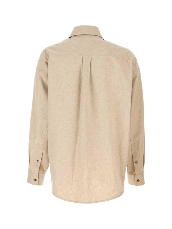 보테가베네타 FW24 BOTTEGA VENETA SHIRTS 798323V4MS0 2646 Beige o Tan