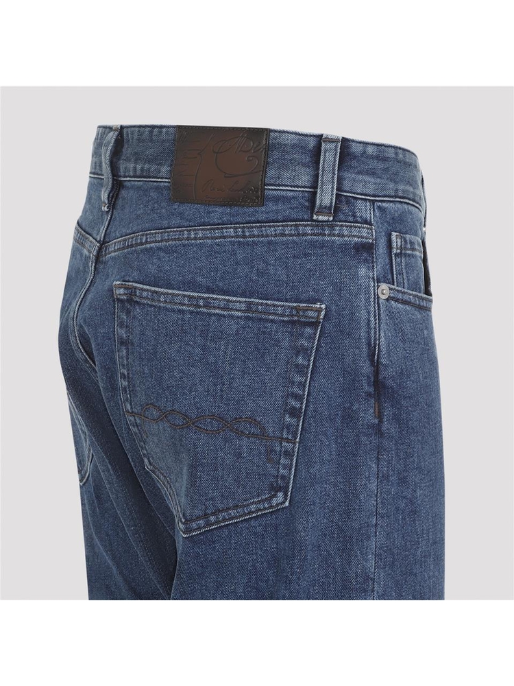 벨루티 FW24 Berluti Slim Cotton Jeans R27TDU52.002 Blue