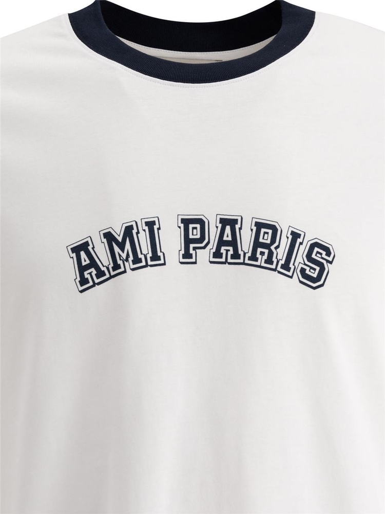 아미 FW24 Ami Paris t-shirt UTS047.724100 White