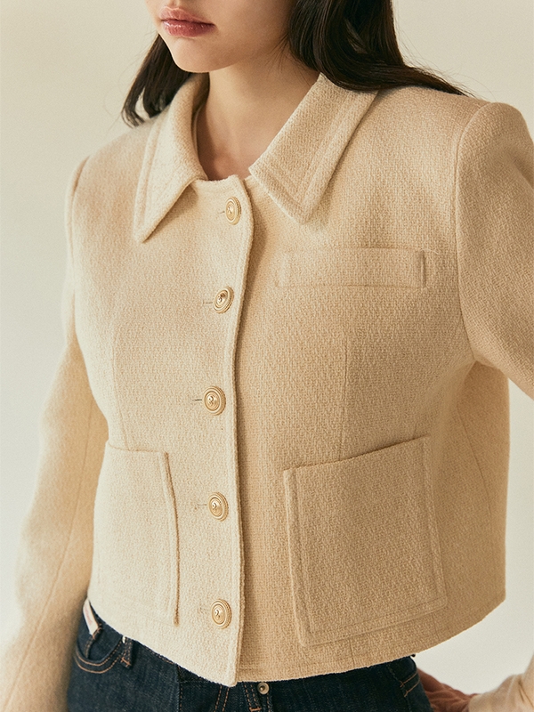 TWO-WAY TWEED JACKET_IVORY