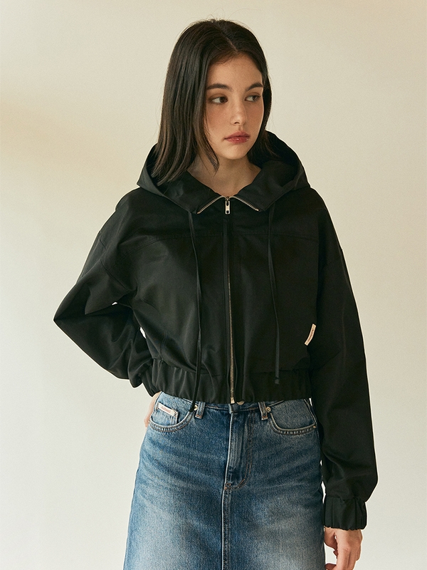 HOODED BLOUSON_BLACK