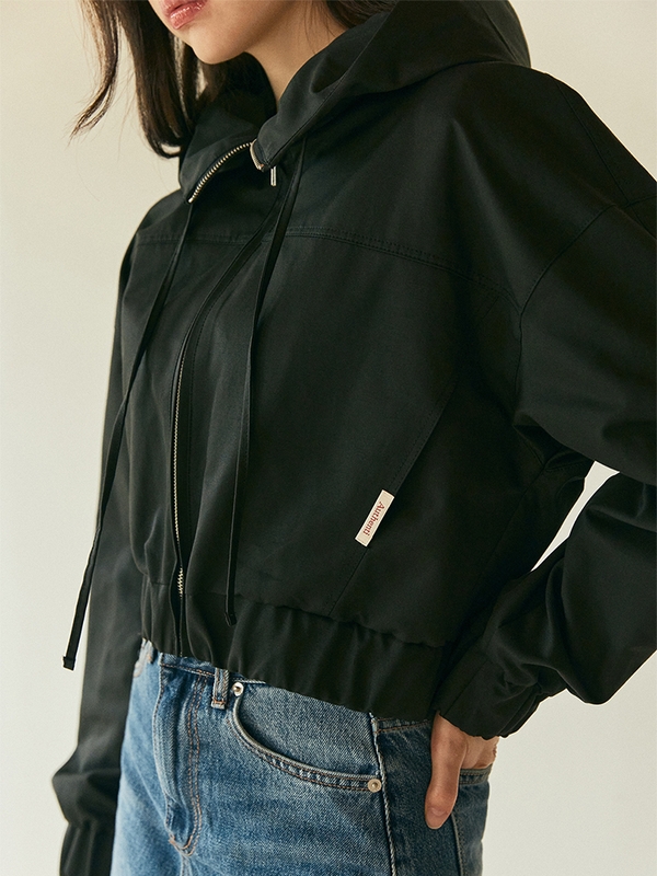 HOODED BLOUSON_BLACK